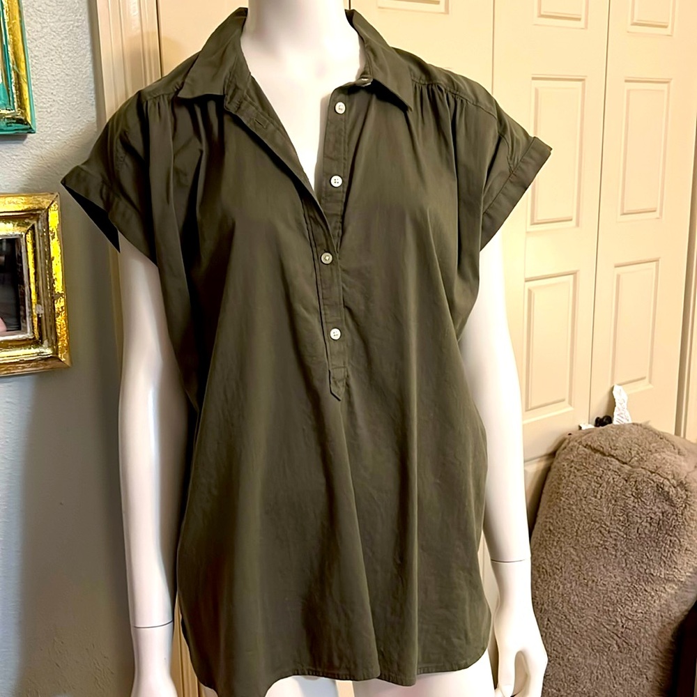 LOFT Olive Green Blouse